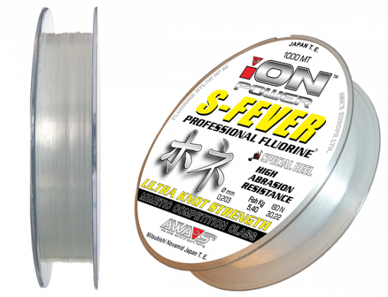 Флюорокарбоновая леска Awa-Shima Ion Power S-FEVER Professional  Fluorine 1000метров 0,309mm