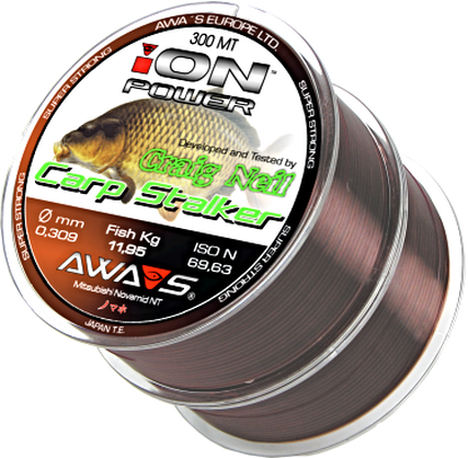 Леска Awa-shima ION POWER CRAIG NEIL CARP STALKER  2x300 метров 0.286mm