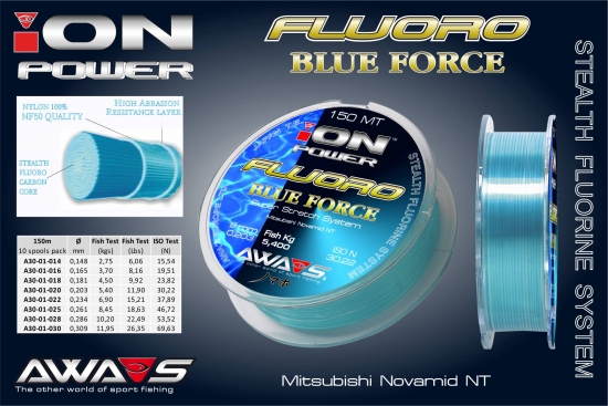 Флюорокарбон AWA-SHIMA Ion Power Fluoro Blue Force 150m 0,20мм