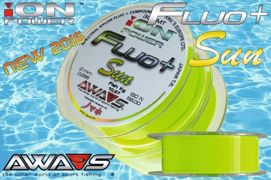 Леска Awa-Shima Ion Power  FLUO+SUN 2шпули по 300метров (600м). 0,286мм