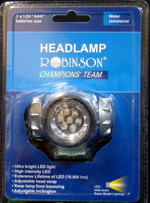 Фонарик Robinson налобный 7 диодов