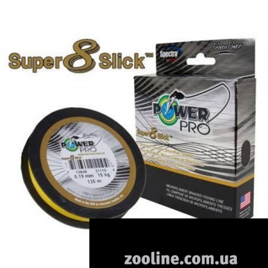 Шнур Power Pro Microfilament Braided Fishing Line Power Pro Super 8 Slick 150 Yards Американский рынок 0,23мм 17 кг